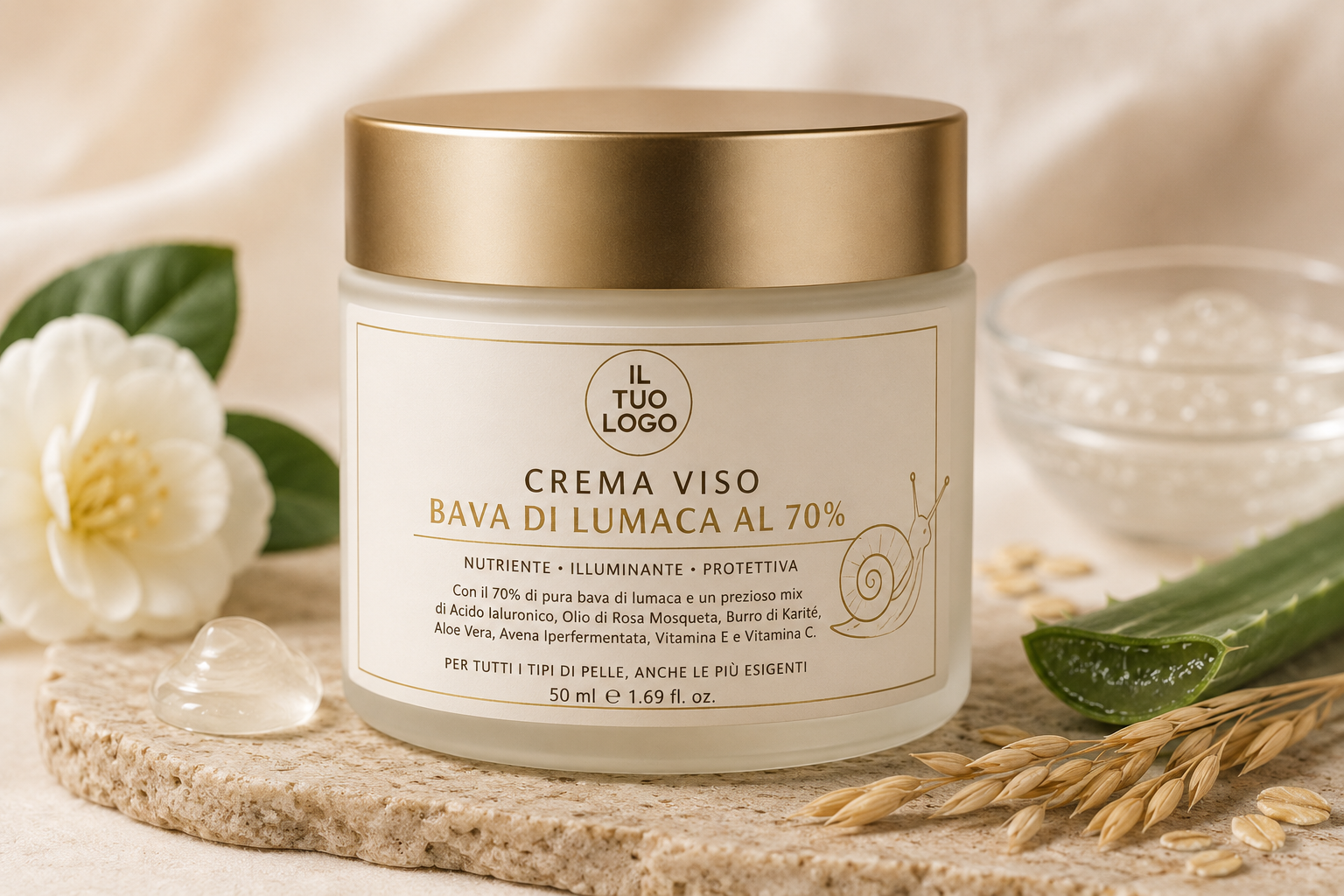 CREMA VISO - BAVA DI LUMACA AL 70%