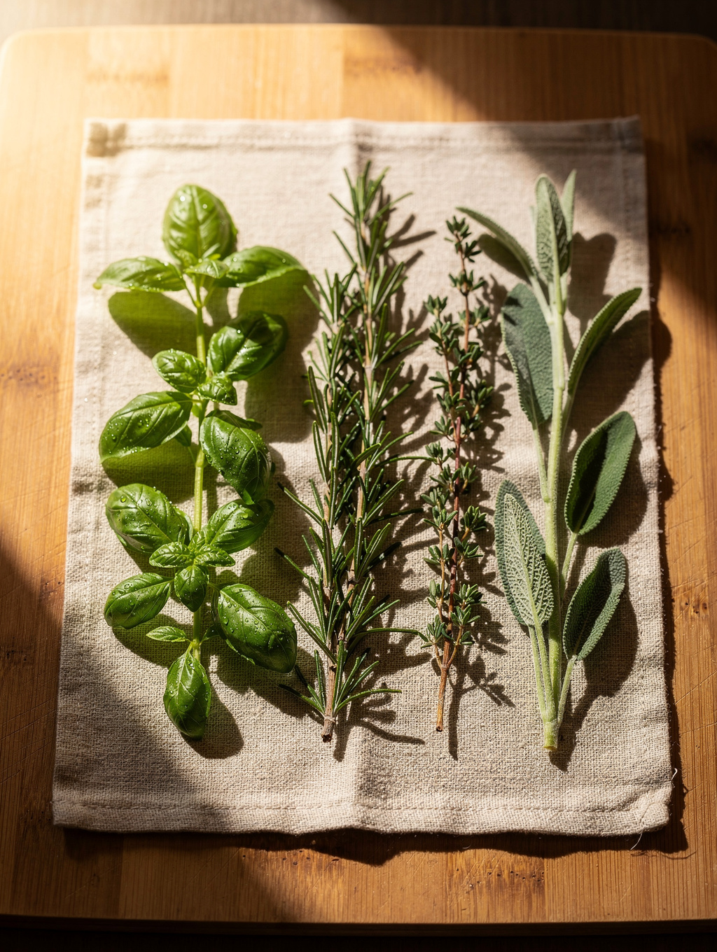 Selezione di ingredienti botanici biologici