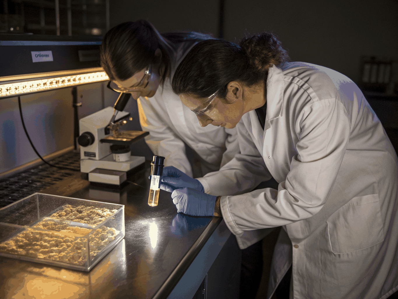 Analisi di laboratorio su campioni di materie prime cosmetiche