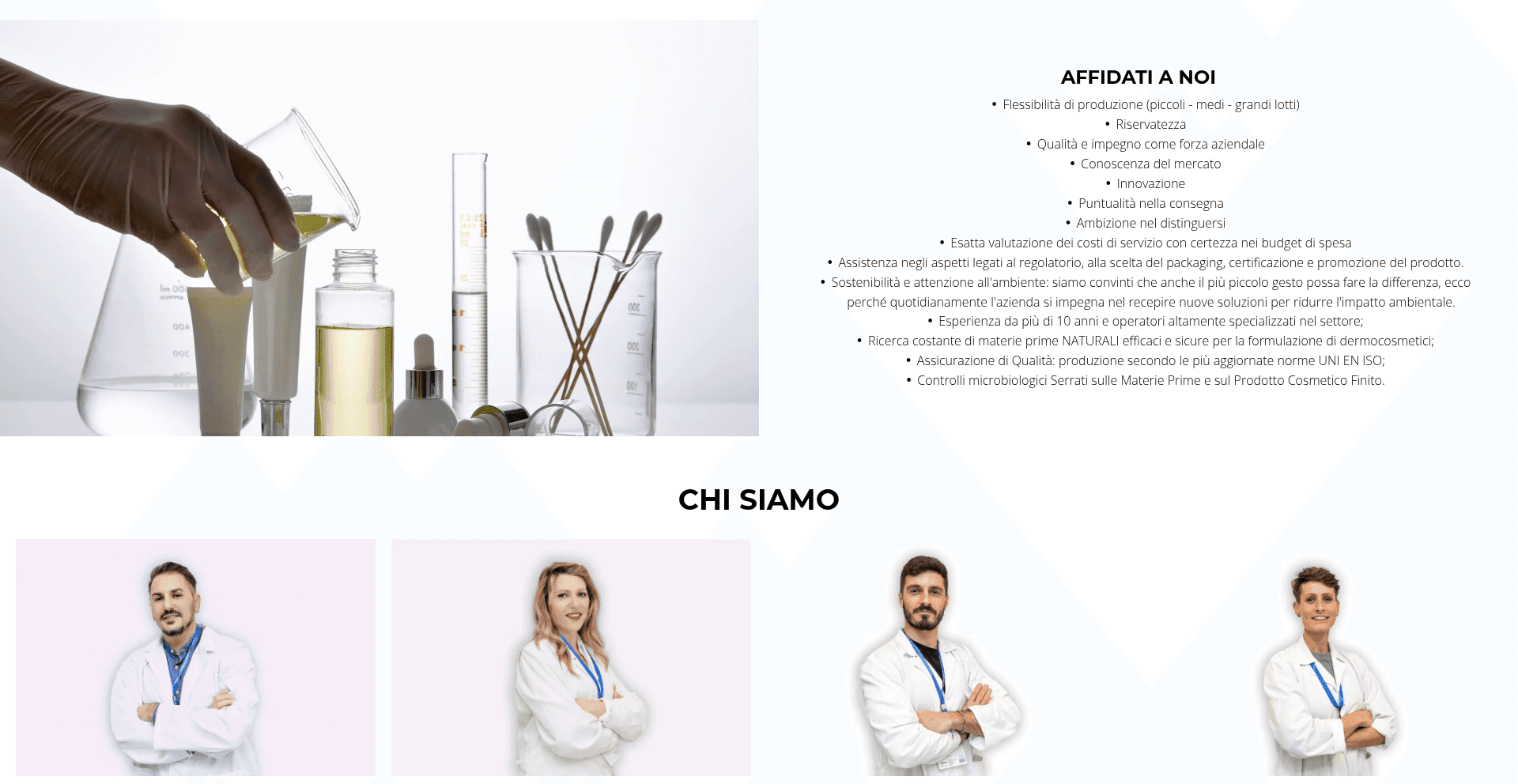 Laboratorio di produzione cosmetica