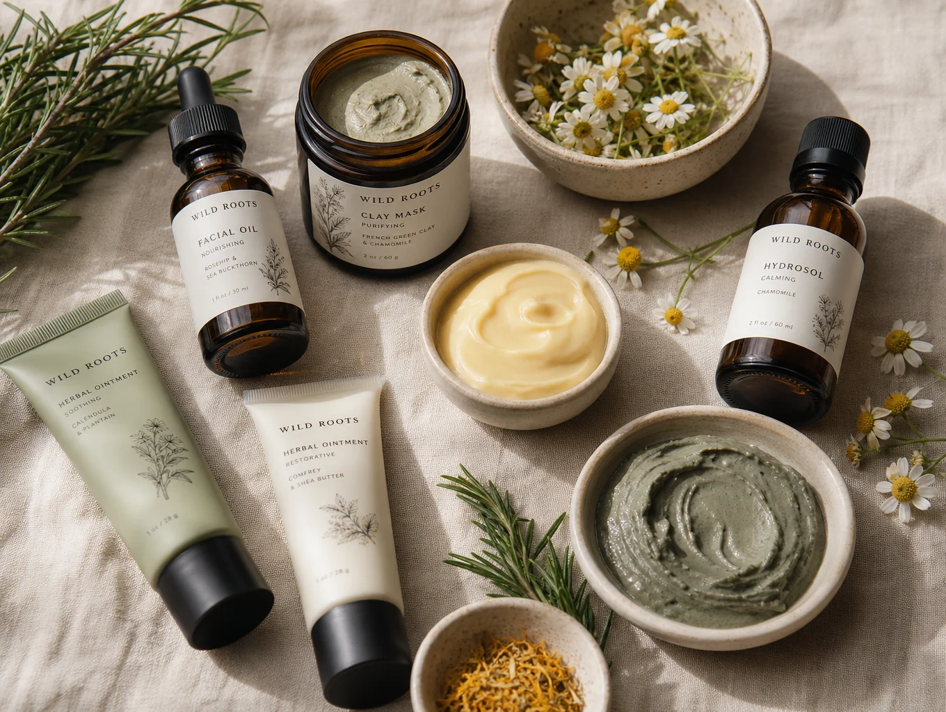 Cosmetic cream textures and natural swatches